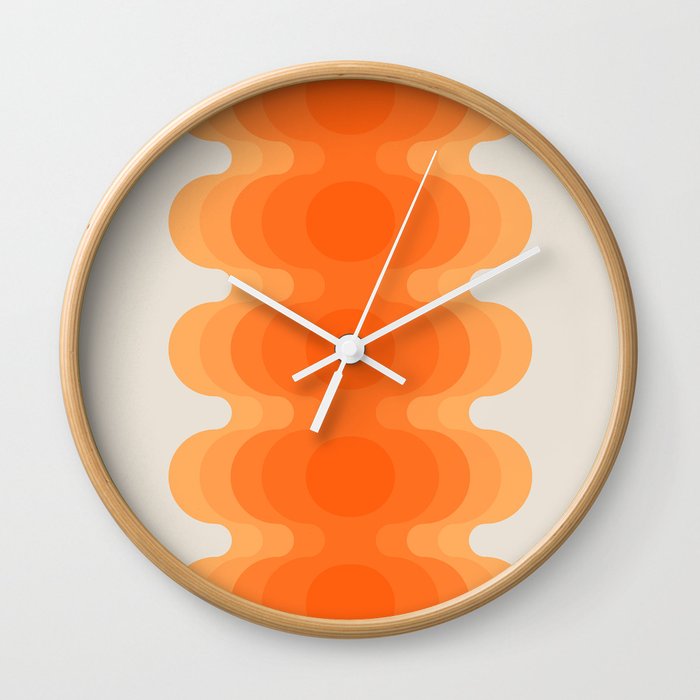 Echoes - Creamsicle Wall Clock