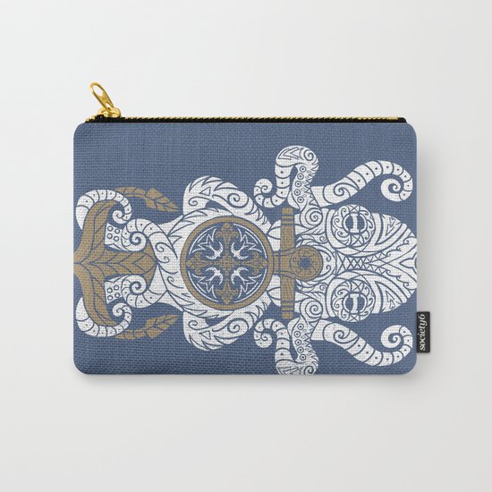 Octopus anchor and compass in tribal style Carry-All Pouch