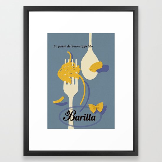 Vintage Barilla Poster - Italian Pasta Framed Art Print by ...