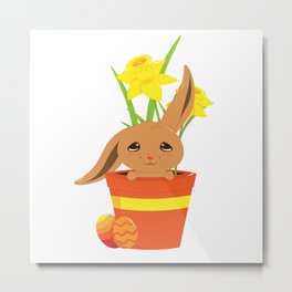 Bunny Easter. Bunny Lily Flower.  Metal Print | Hippie, Graphicdesign, Holiday, Easterdecoration, Personalizedeaster, Eastertreat, Peterrabbit, Bunnyrabbit, Peepseaster, Easterwreath 