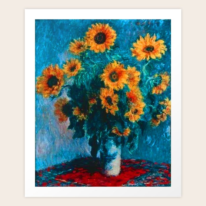 Bouquet of Sunflowers Claude 1880 Art Print by stellaandgrace Society6