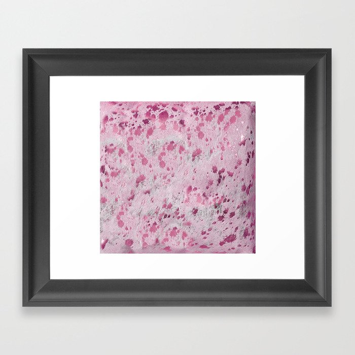 Pink Cowhide Framed Art Print