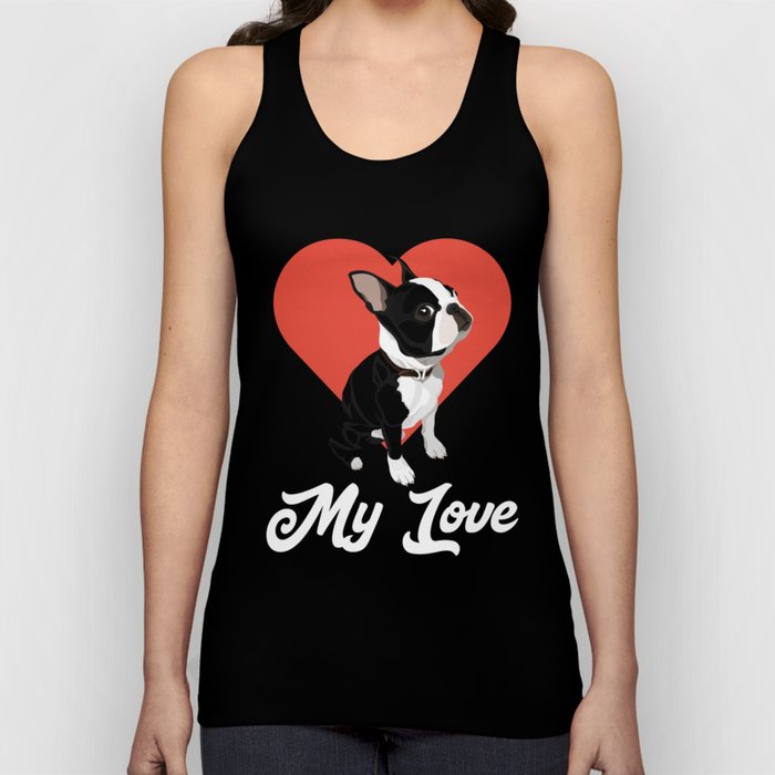 Valentine Shirt For Boston Terrier Lover Tank Top