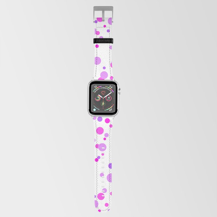 Abstract Blush Lilac Tones Neon Pink Geometrical Polka Dots Apple Watch Band