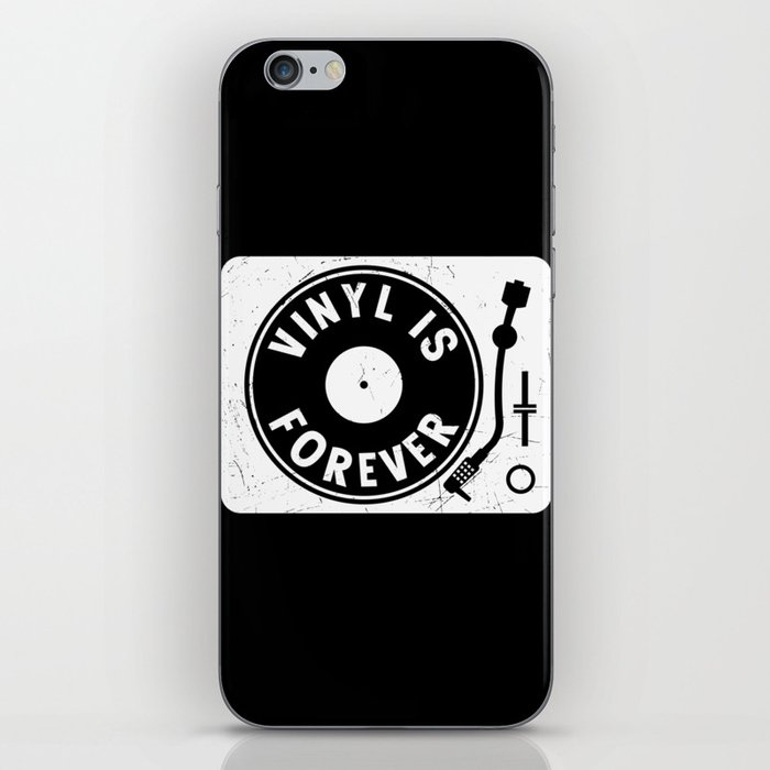 Vinyl is forever 80s aesthetic gifts and shirts iPhone Skin