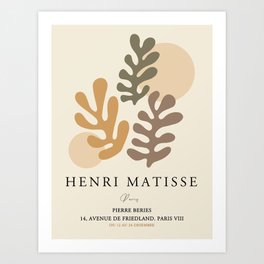 Exhibition poster Henri Matisse-Pop-art 2. Art Print