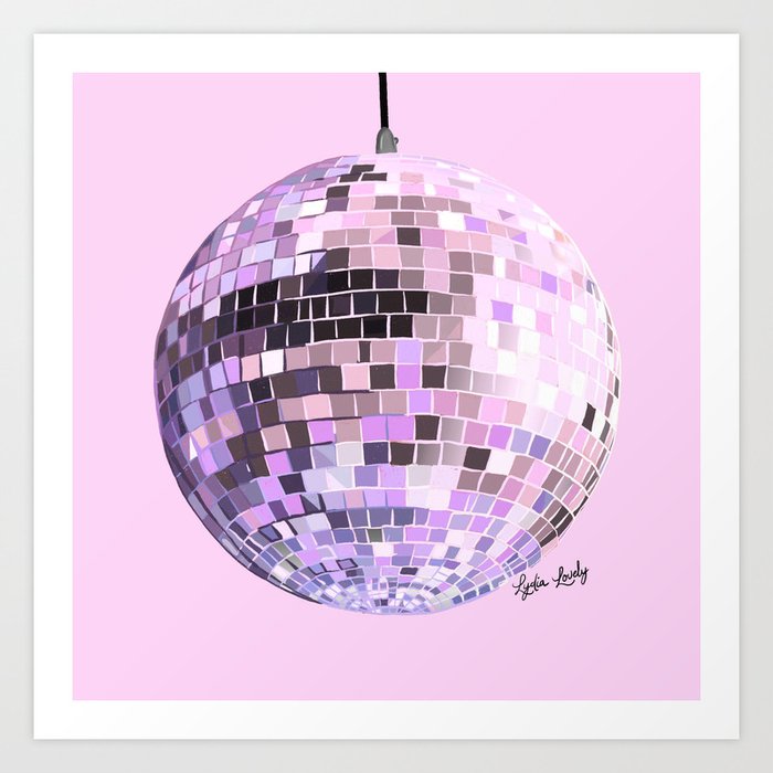 Pretty Pink Music Disco Ball Balloons - Disco Ball - Posters and Art Prints