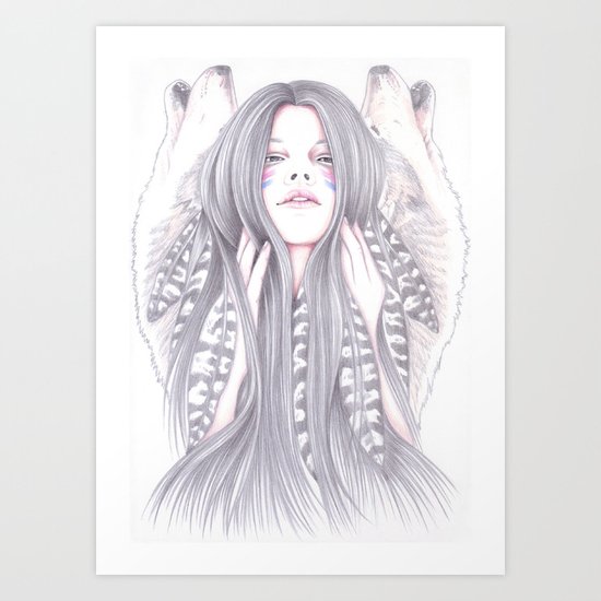 Shadowing Art Print