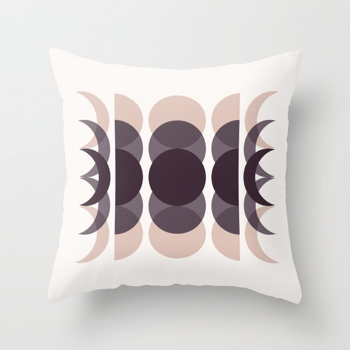 Moon Phases Abstract XIII Throw Pillow