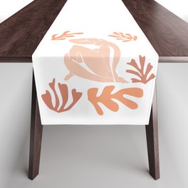 Peach Nude with Seagrass Matisse Inspired Table Runner