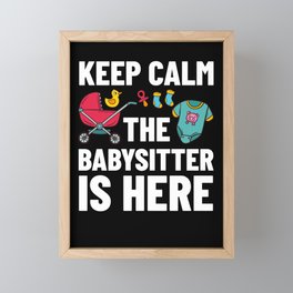 Babysitter Daycare Provider Childcare Thank You Framed Mini Art Print
