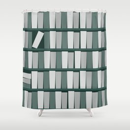 bookshelf (grey tone family) Shower Curtain