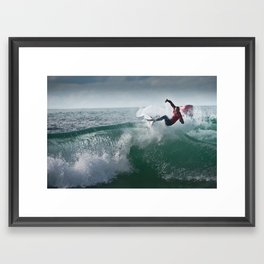 Legend & Pro Surfer Kelly Slater, France, 2013 Framed Art Print