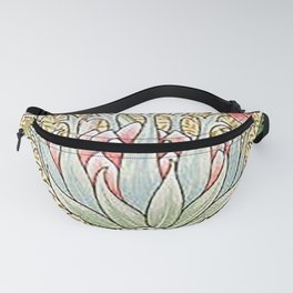 William Morris Green and Yellow Artichoke Wallpaper Vintage Floral Pattern Victorian Green Floral Pattern Fanny Pack