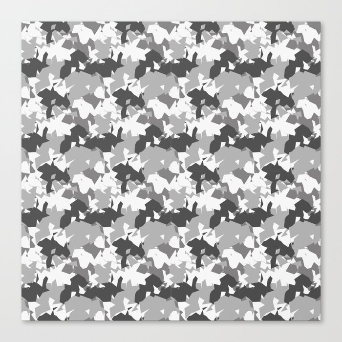 Grey Army camouflage Pattern  Canvas Print