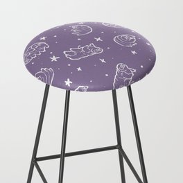 Tardigrades in Space Lavender Bar Stool