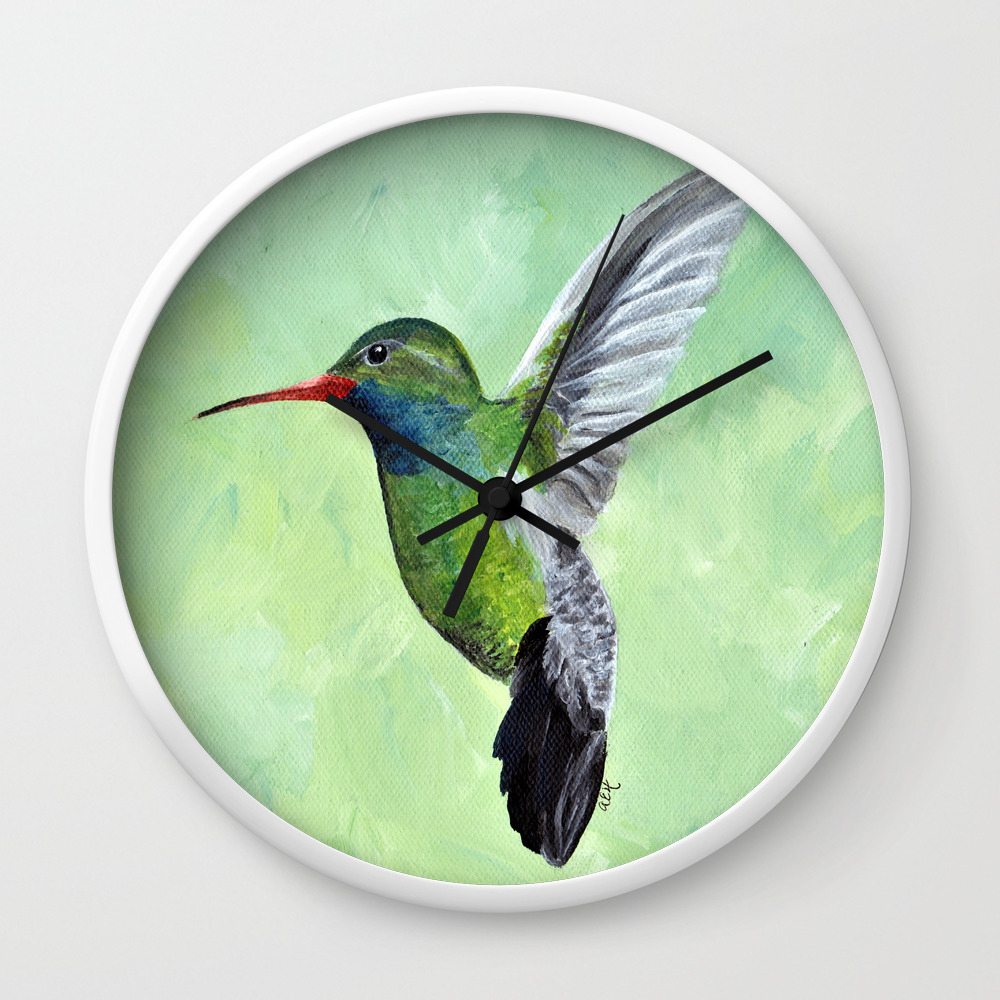 Green Hummingbird Art Small Bird Painting Birds And Berry Studio