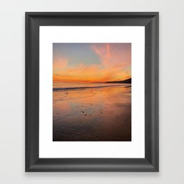 Malibu Beach Sunset Framed Art Print