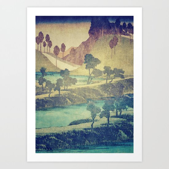 A Valley in the Evening Art Print