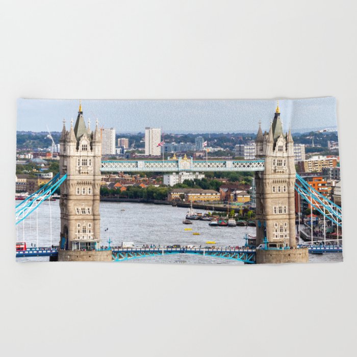 Great Britain Photography - The Tower Bridge In Central London Beach Towel