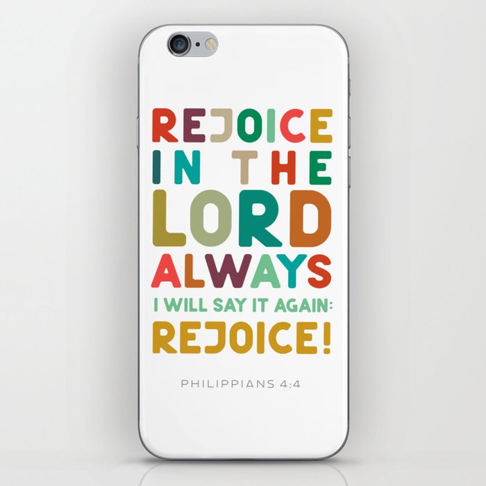 Philippians 4:4 - Rejoice! iPhone Skin
