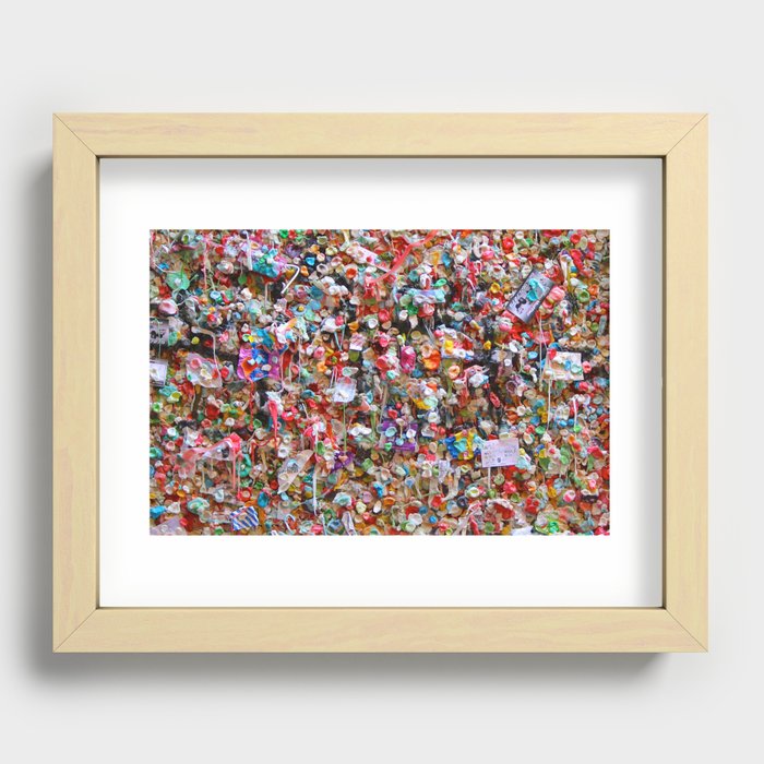 Gum Wall Recessed Framed Print