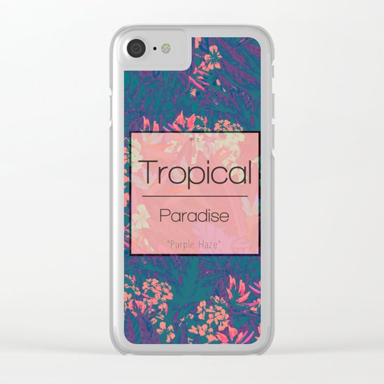 Tropical Paradise: Purple Haze Clear iPhone Case