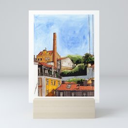 Alfama Buildings Mini Art Print