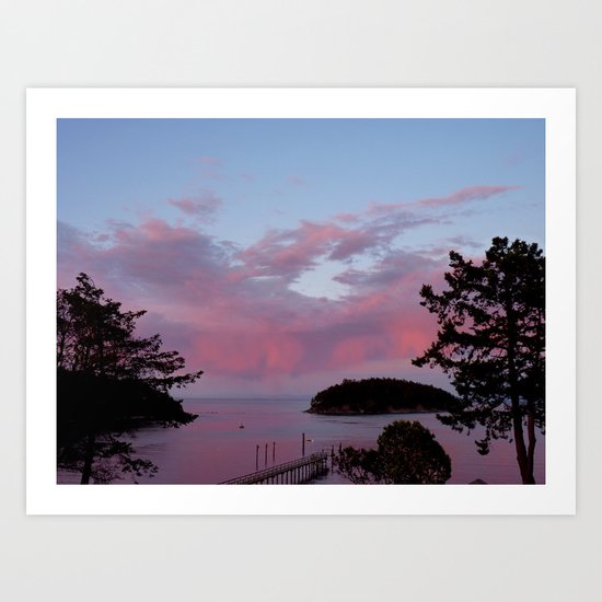 Rose Sunset Art Print