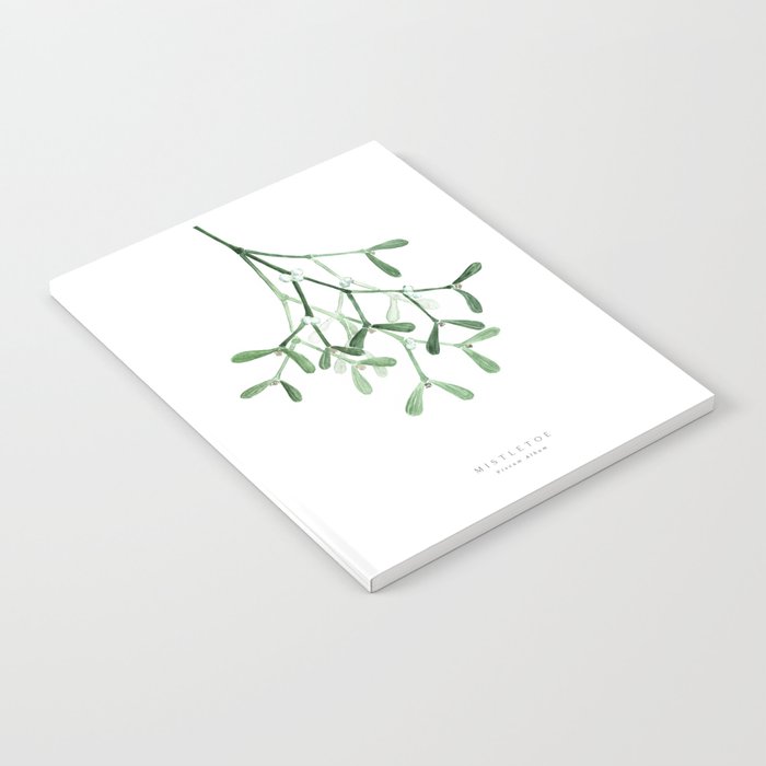 Watercolor mistletoe illustration Notebook