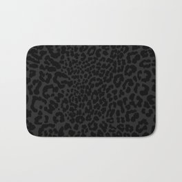 Goth Black Leopard Animal Print Bath Mat