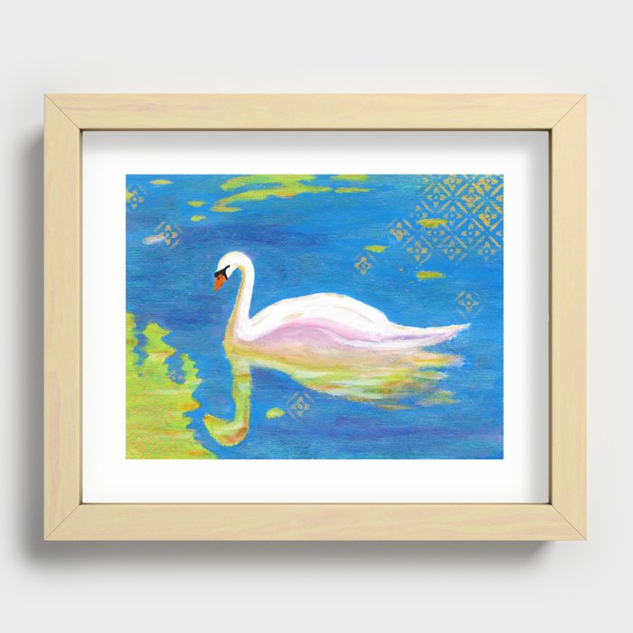 Swan Recessed Framed Print