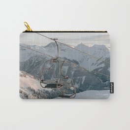 Ski lift in a fairytale winter landscape | Landscape Photography Alps | Print Art Carry-All Pouch