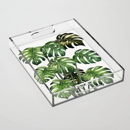 Tropical Monstera  Acrylic Tray