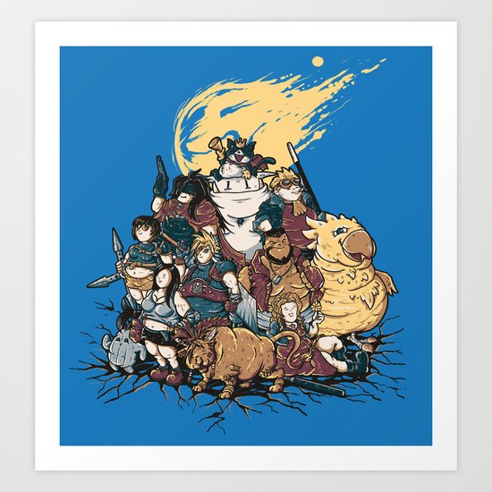 FF7 - FULL FAT 7 Art Print