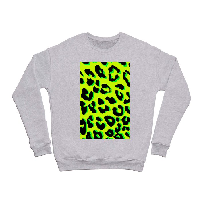 Leopard Print Yellow Crewneck Sweatshirt
