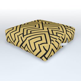 Black and Yellow Minimal Line Art Pattern 2 Pairs DE 2022 Popular Color Candelabra DE5431 Outdoor Floor Cushion