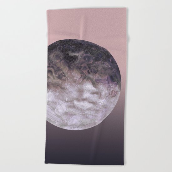 Quaoar lilac gradient Beach Towel