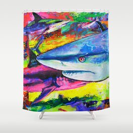 Shark Colors Shower Curtain