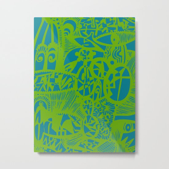 INK#7 Dream in Green Metal Print