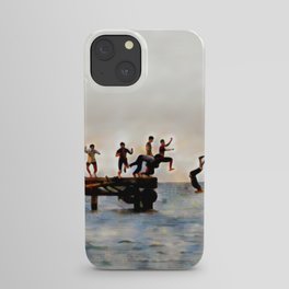Summer playtime at the dock iPhone Case