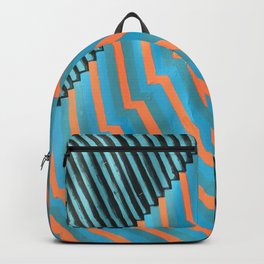Geometric Abstraction Backpack | Colored Pencil, Ink Pen, Painting, Stencil, Street Art, Abstract, Ink, Pattern, Color, Acrylic 