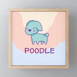 Poodle Dog Framed Mini Art Print