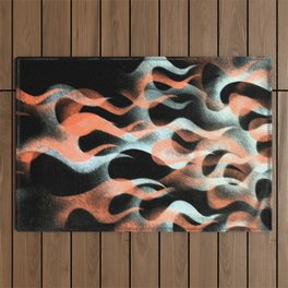 Airbrushed Flames Digital Image Outdoor Rug