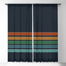 Vintage retro stripes 3 Blackout Curtain