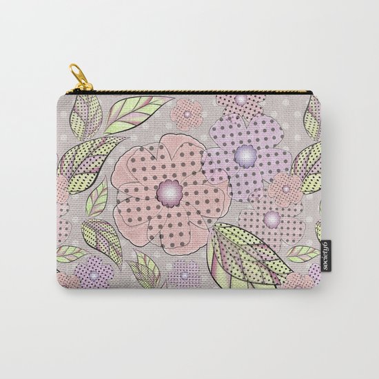 Flowers in polka dots. Carry-All Pouch