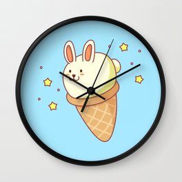 Bunny-lla Ice Cream Wall Clock