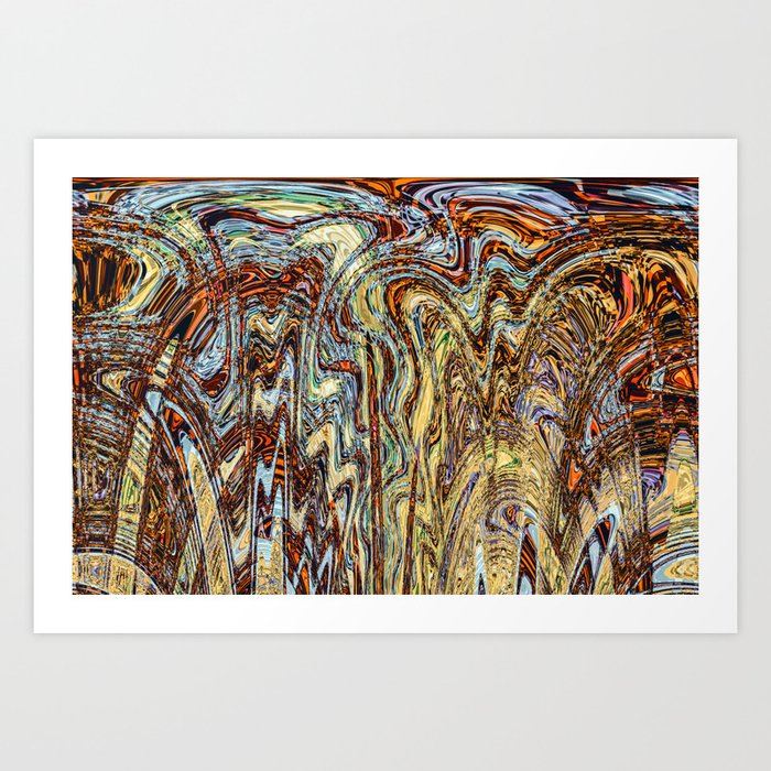 Scramble Digital Abstract Expressionism Art Print By Rmlstudios