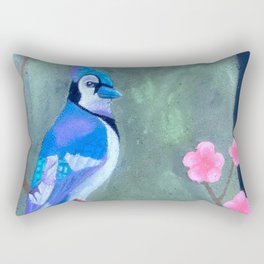 Blue and purple bird Rectangular Pillow