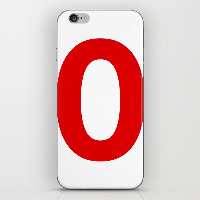Number 0 (Red & White) iPhone Skin